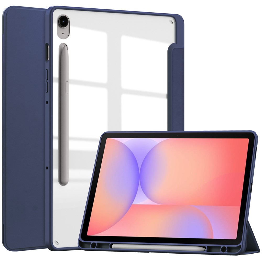  Samsung Galaxy Tab S10 Lite Fodral Tri-Fold Hybrid Mörk Blå - Teknikhallen.se