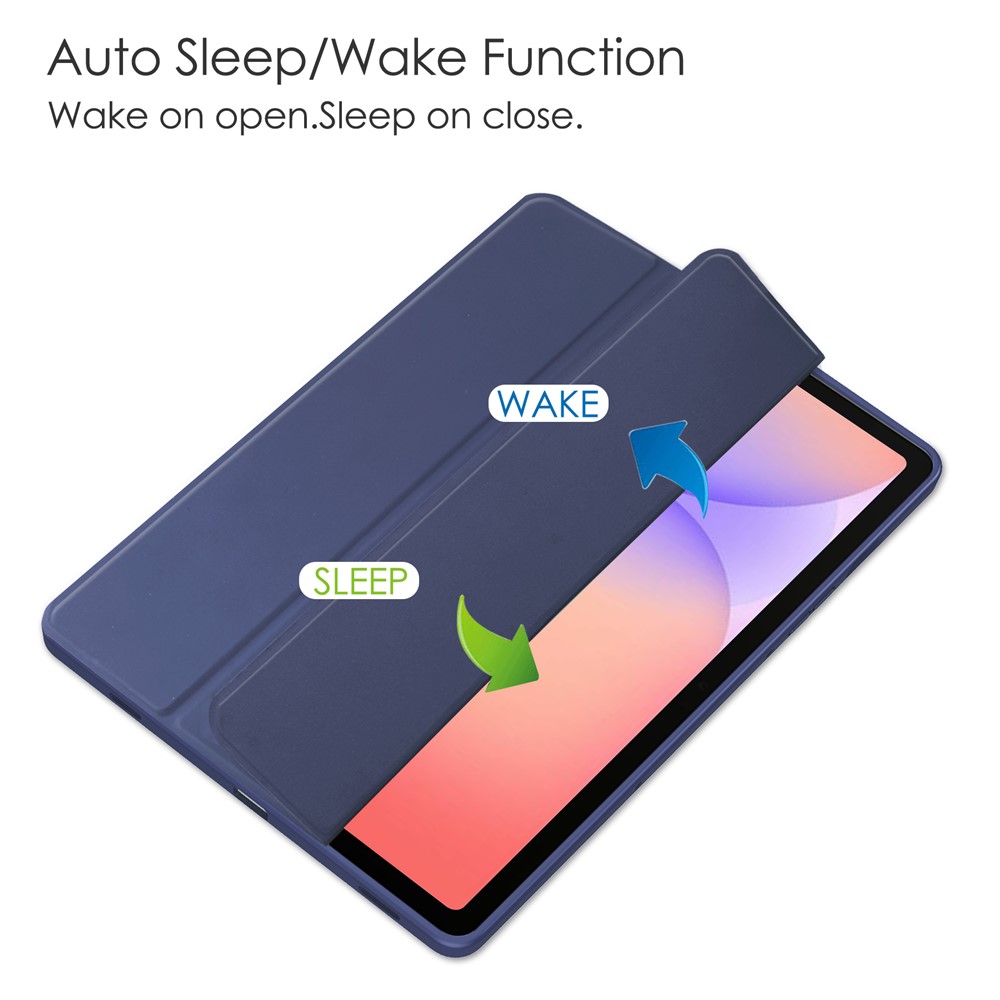  Samsung Galaxy Tab S10 Lite Fodral Tri-Fold Hybrid Mörk Blå - Teknikhallen.se