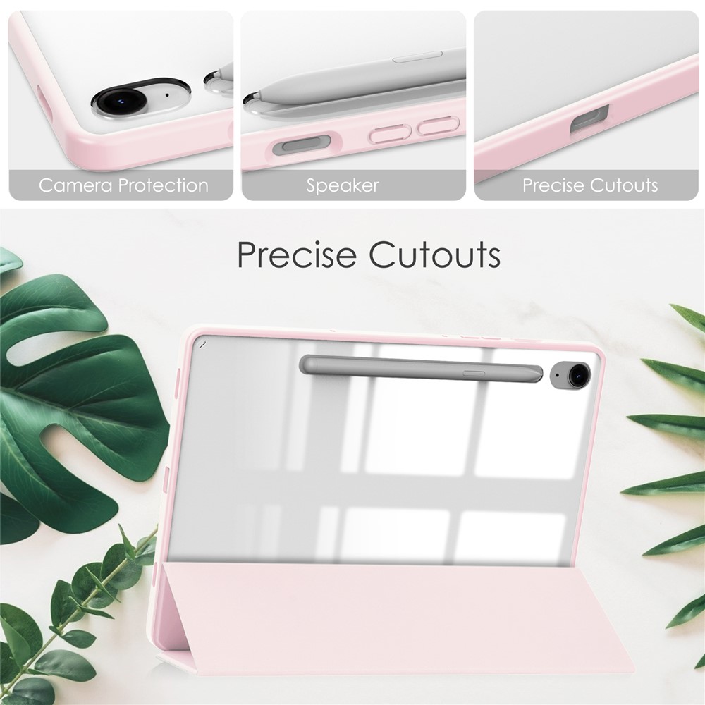  Samsung Galaxy Tab S10 Lite Fodral Tri-Fold Hybrid Rosa - Teknikhallen.se