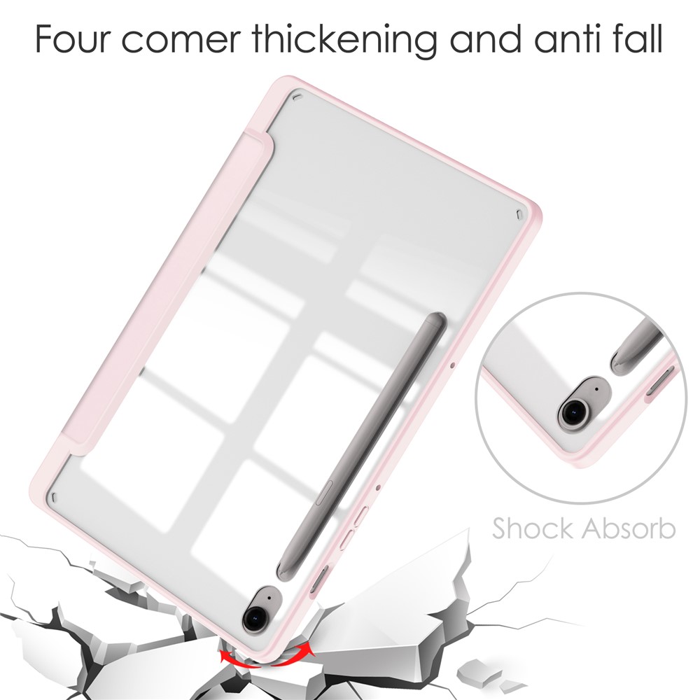  Samsung Galaxy Tab S10 Lite Fodral Tri-Fold Hybrid Rosa - Teknikhallen.se
