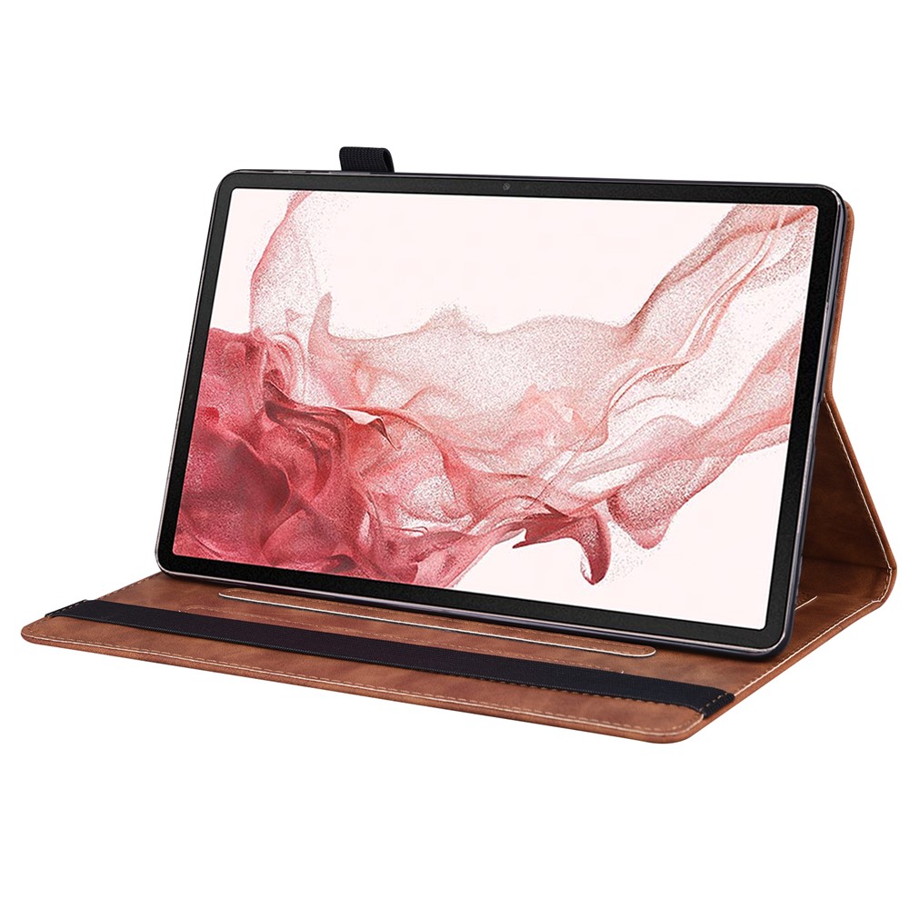  Galaxy Tab S11/S10 Lite/S10 FE/S9/S9 FE/S8/S7 Fodral Läder Brun - Teknikhallen.se