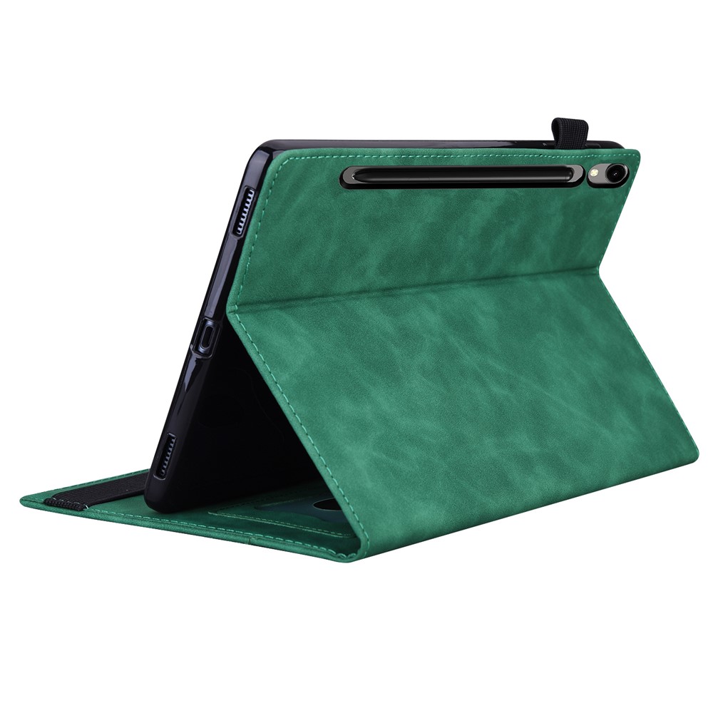  Galaxy Tab S11/S10 Lite/S10 FE/S9/S9 FE/S8/S7 Fodral Läder Grön - Teknikhallen.se