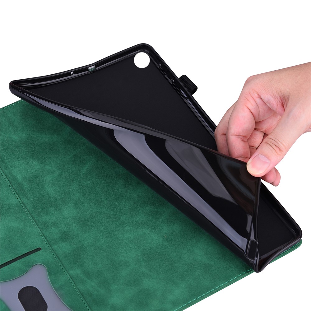  Galaxy Tab S11/S10 Lite/S10 FE/S9/S9 FE/S8/S7 Fodral Läder Grön - Teknikhallen.se
