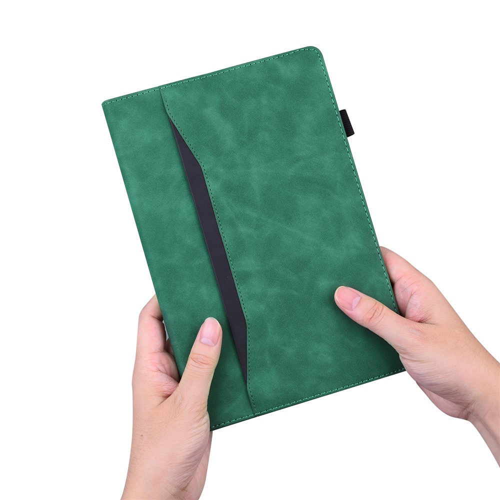  Galaxy Tab S11/S10 Lite/S10 FE/S9/S9 FE/S8/S7 Fodral Läder Grön - Teknikhallen.se