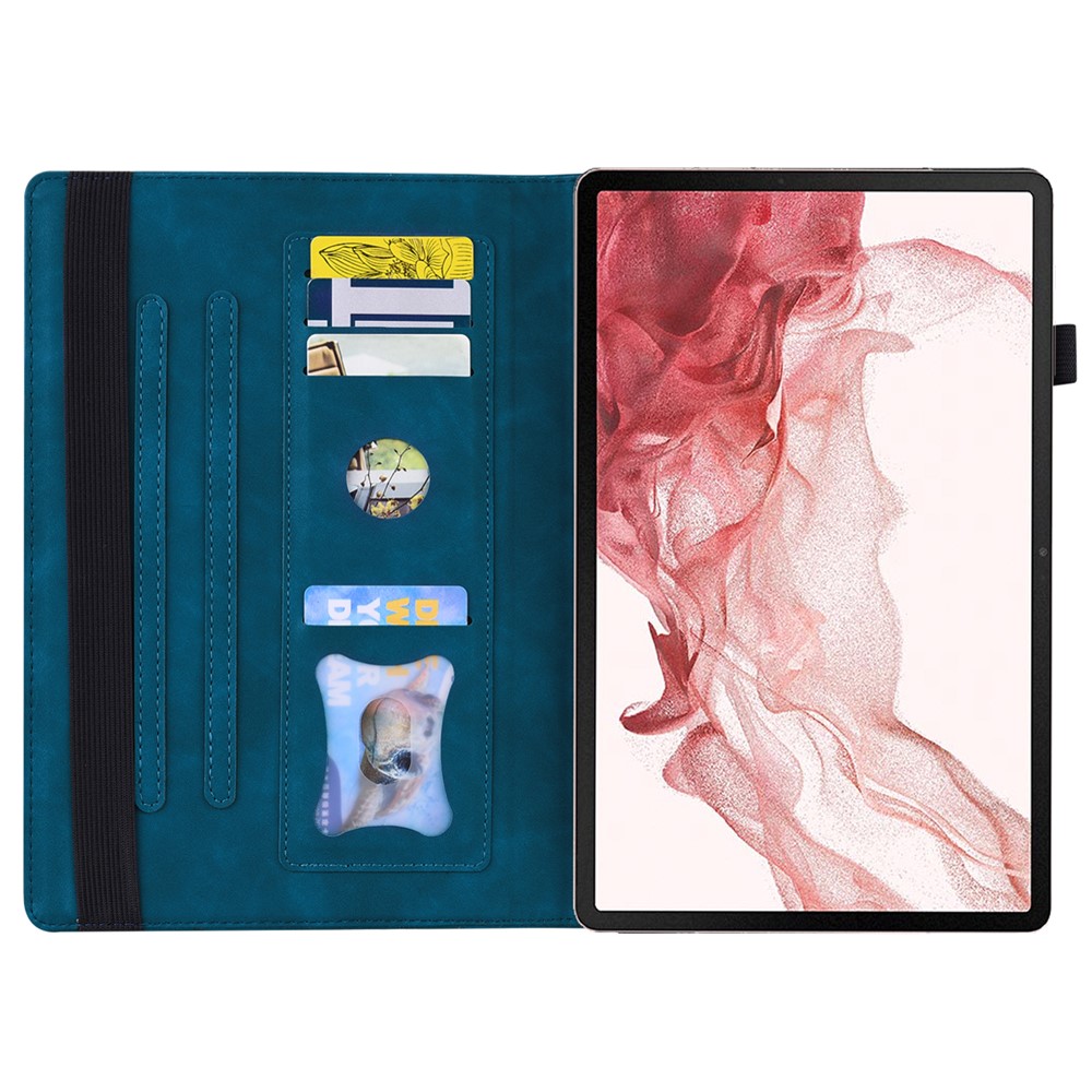  Galaxy Tab S11/S10 Lite/S10 FE/S9/S9 FE/S8/S7 Fodral Läder Blå - Teknikhallen.se
