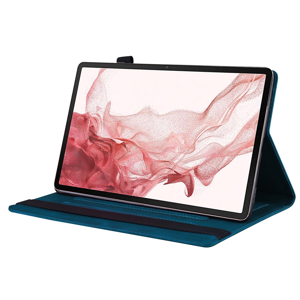  Galaxy Tab S11/S10 Lite/S10 FE/S9/S9 FE/S8/S7 Fodral Läder Blå - Teknikhallen.se