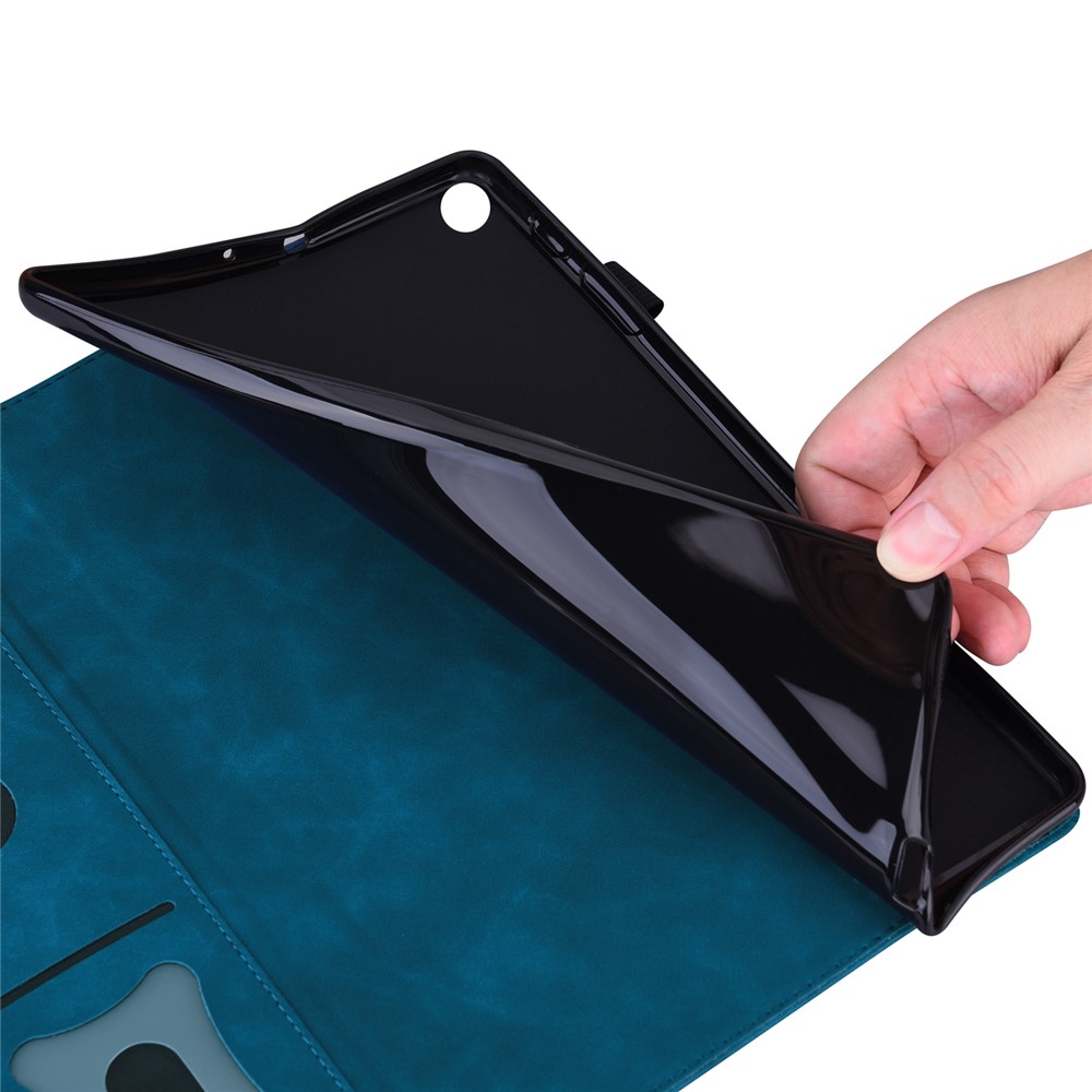  Galaxy Tab S11/S10 Lite/S10 FE/S9/S9 FE/S8/S7 Fodral Läder Blå - Teknikhallen.se