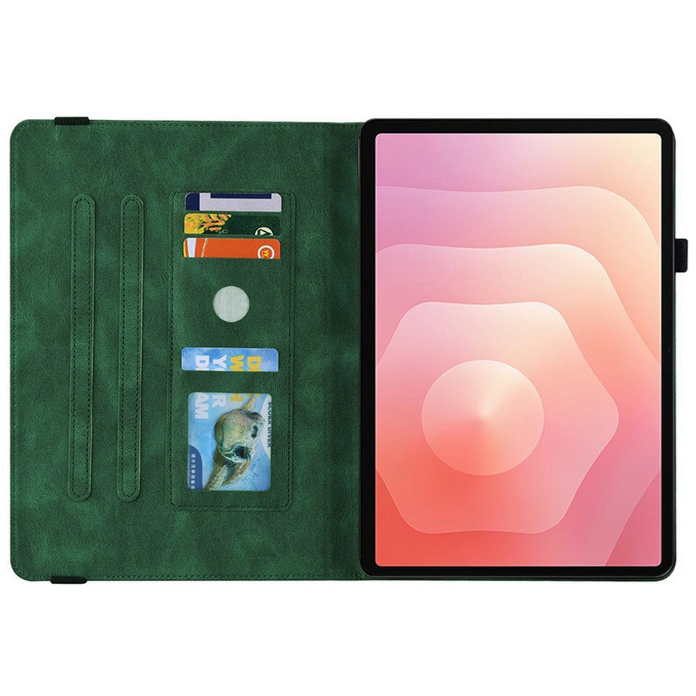  Samsung Galaxy Tab S11 Fodral Butterfly Flower Grön - Teknikhallen.se