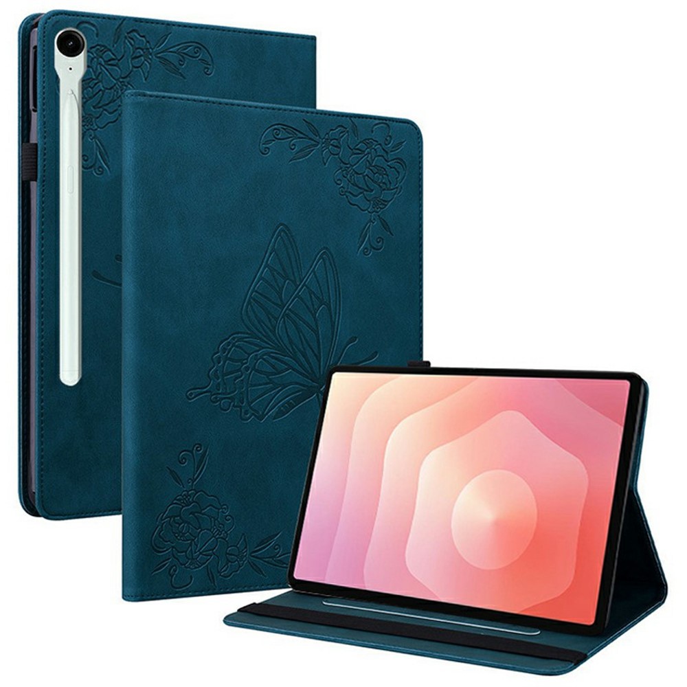  Samsung Galaxy Tab S11 Fodral Butterfly Flower Blå - Teknikhallen.se