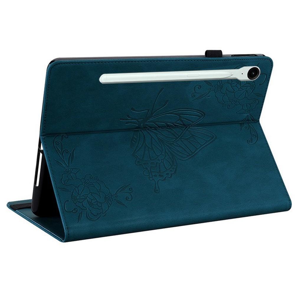  Samsung Galaxy Tab S11 Fodral Butterfly Flower Blå - Teknikhallen.se