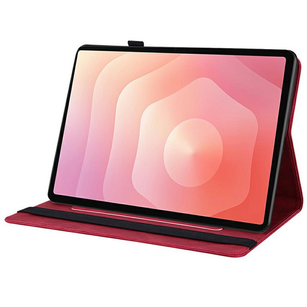  Samsung Galaxy Tab S11 Fodral Butterfly Flower Röd - Teknikhallen.se