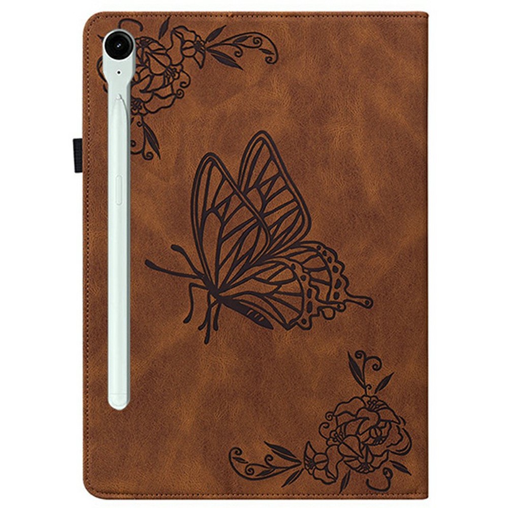  Samsung Galaxy Tab S11 Fodral Butterfly Flower Brun - Teknikhallen.se