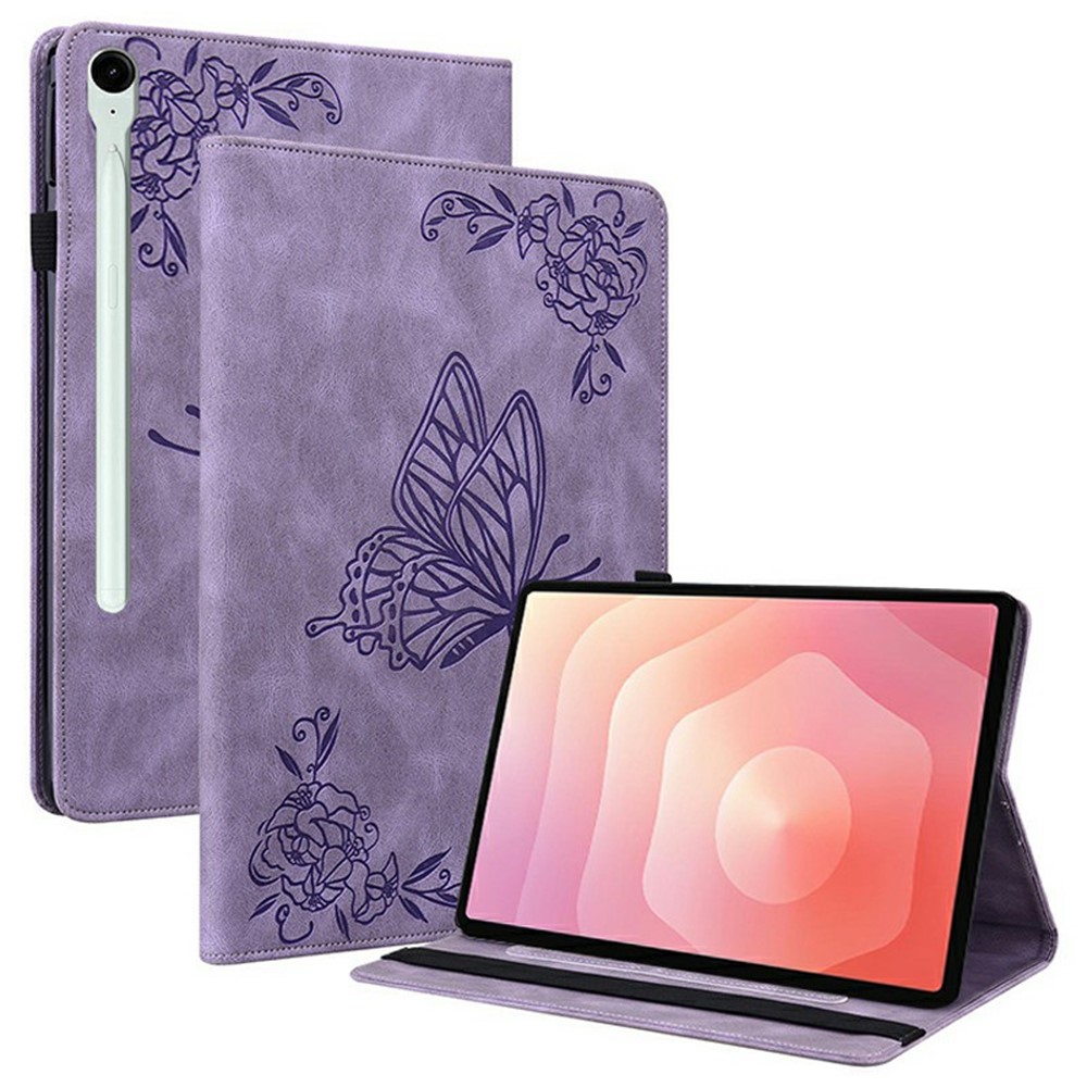  Samsung Galaxy Tab S11 Fodral Butterfly Flower Lila - Teknikhallen.se