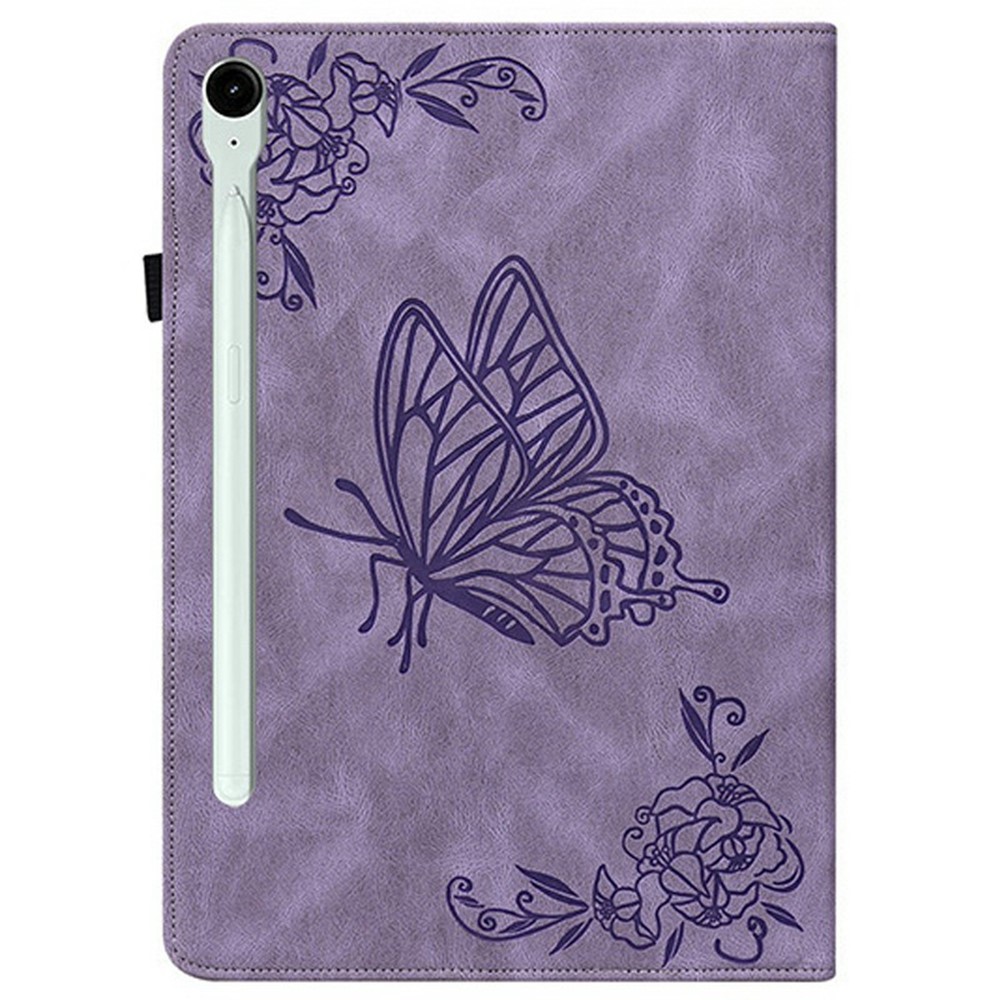  Samsung Galaxy Tab S11 Fodral Butterfly Flower Lila - Teknikhallen.se
