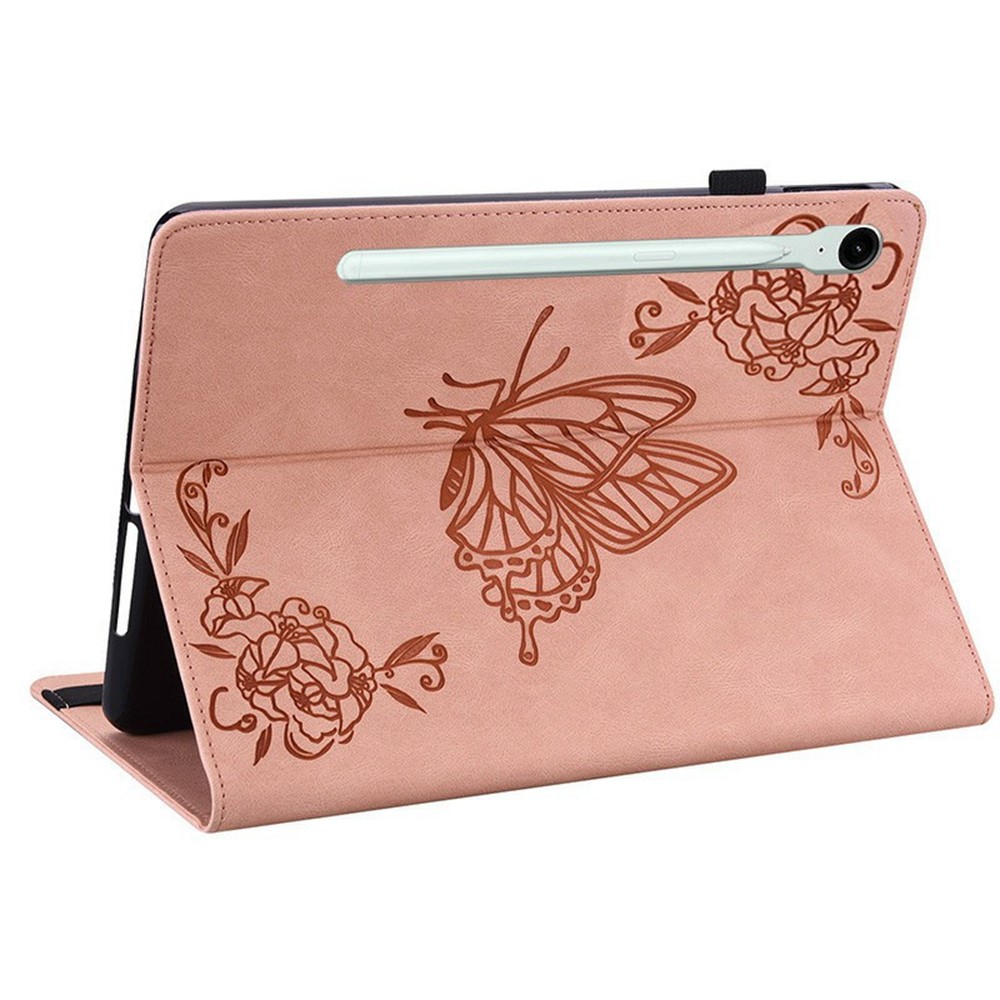  Samsung Galaxy Tab S11 Fodral Butterfly Flower Rosa - Teknikhallen.se