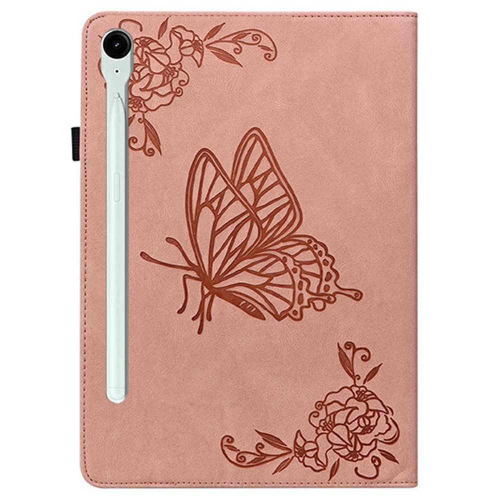  Samsung Galaxy Tab S11 Fodral Butterfly Flower Rosa - Teknikhallen.se