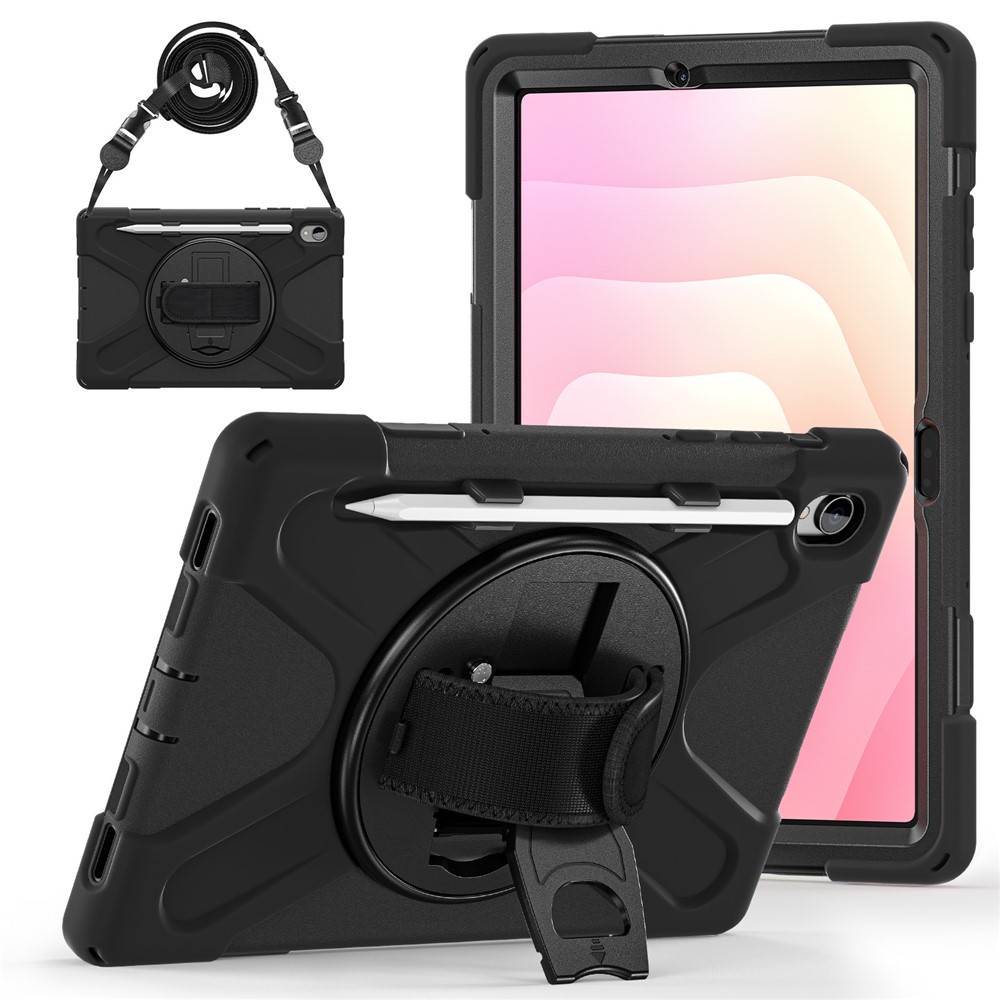  Samsung Galaxy Tab S11 Skal Shockproof Hybrid Kickstand Svart - Teknikhallen.se