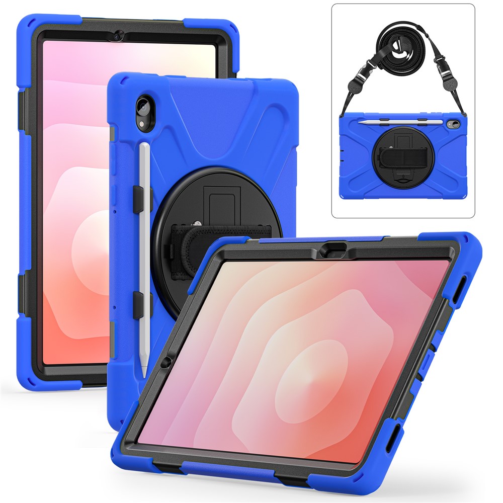  Samsung Galaxy Tab S11 Skal Shockproof Hybrid Kickstand Blå - Teknikhallen.se