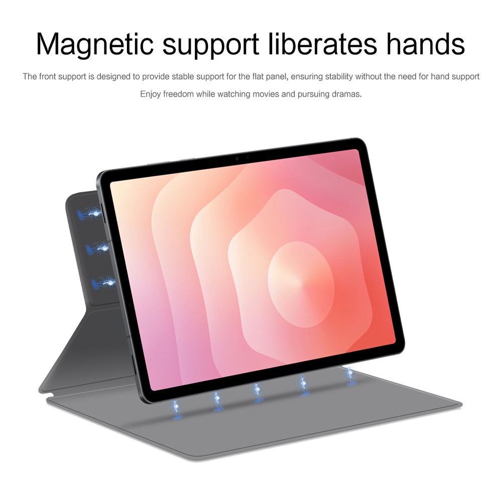  Samsung Galaxy Tab S11 Fodral Magnetiskt Grå - Teknikhallen.se