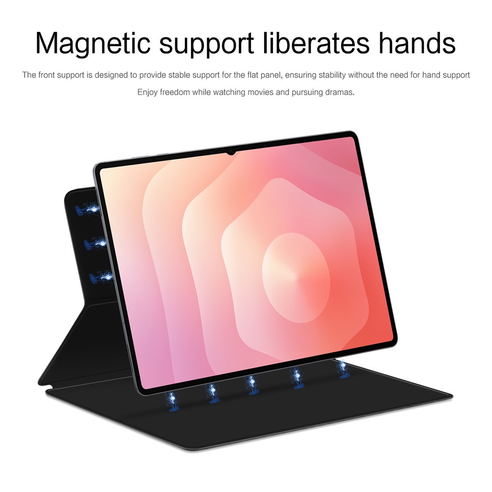  Samsung Galaxy Tab S11 Ultra Fodral Magnetiskt Svart - Teknikhallen.se