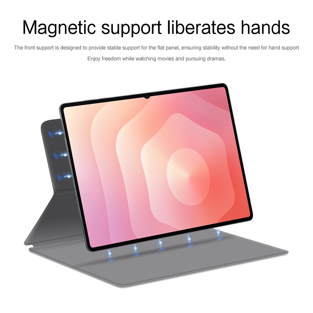  Samsung Galaxy Tab S11 Ultra Fodral Magnetiskt Grå - Teknikhallen.se