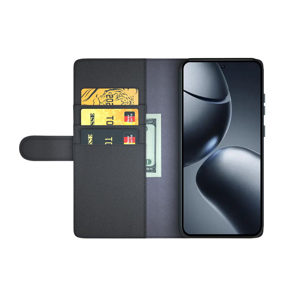  Xiaomi 15T Pro Fodral Premium Äkta Läder Svart - Teknikhallen.se