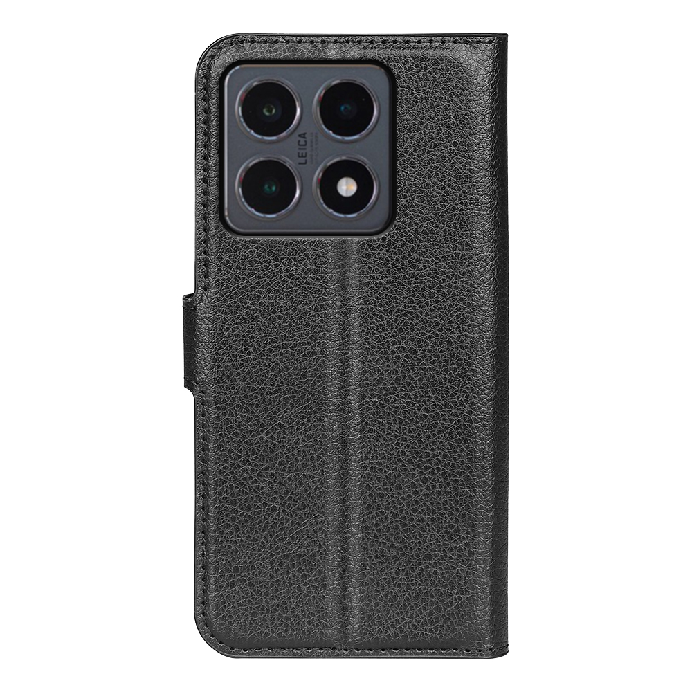  Xiaomi 15T Fodral Litchi Läder Svart - Teknikhallen.se