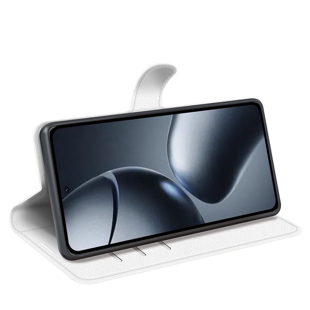  Xiaomi 15T Fodral Litchi Läder Vit - Teknikhallen.se