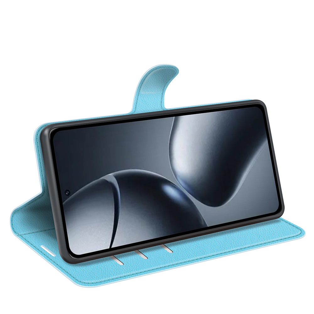  Xiaomi 15T Fodral Litchi Läder Blå - Teknikhallen.se