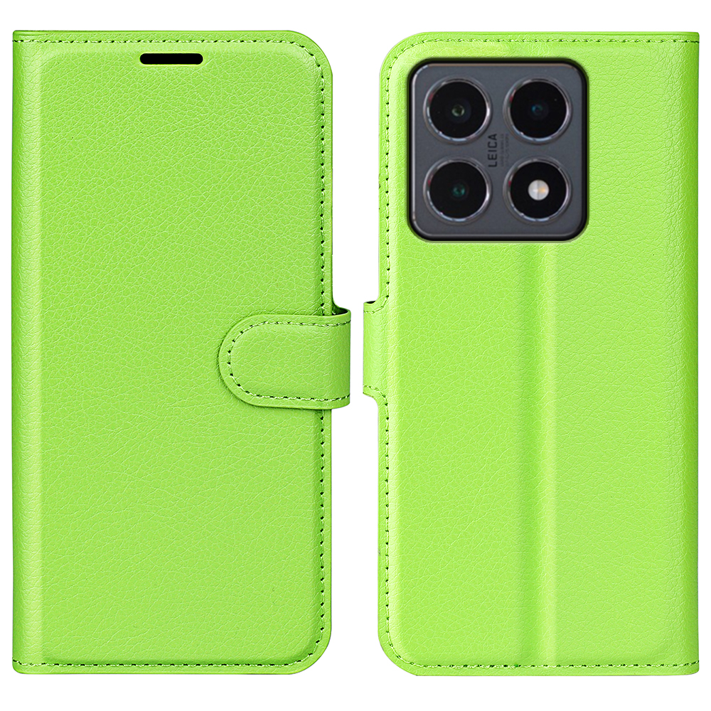  Xiaomi 15T Fodral Litchi Läder Grön - Teknikhallen.se