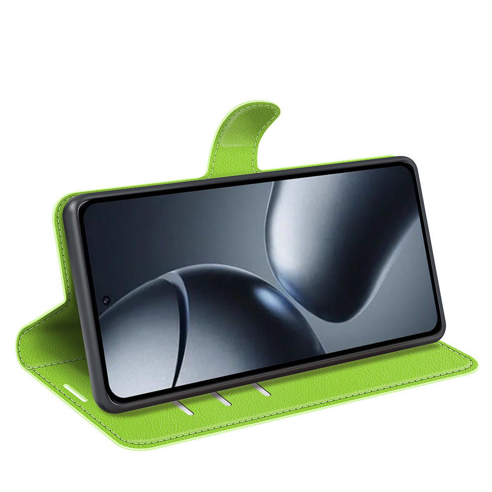  Xiaomi 15T Fodral Litchi Läder Grön - Teknikhallen.se