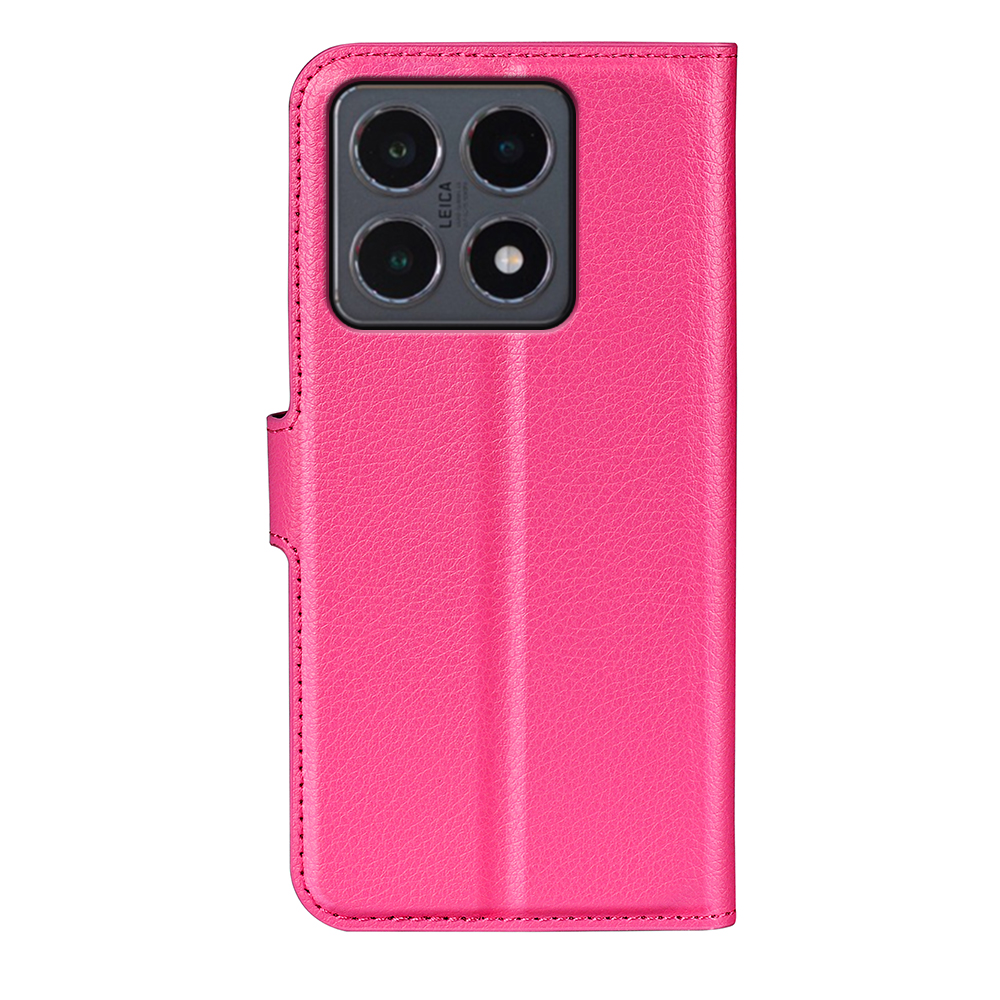  Xiaomi 15T Fodral Litchi Läder Rosa - Teknikhallen.se