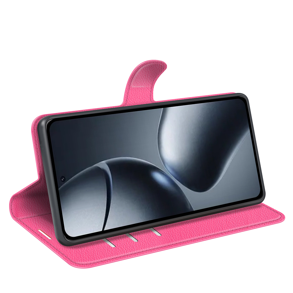  Xiaomi 15T Fodral Litchi Läder Rosa - Teknikhallen.se