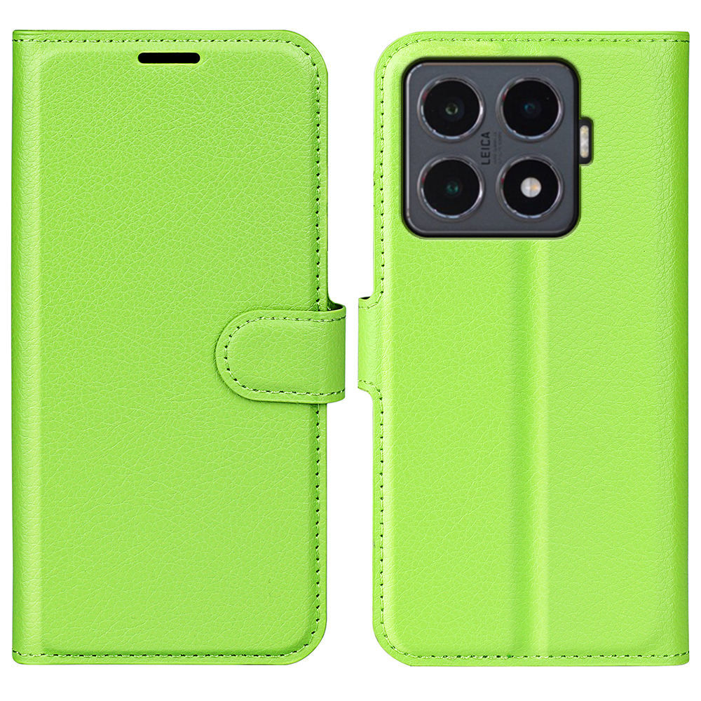  Xiaomi 15T Pro Fodral Litchi Läder Grön - Teknikhallen.se