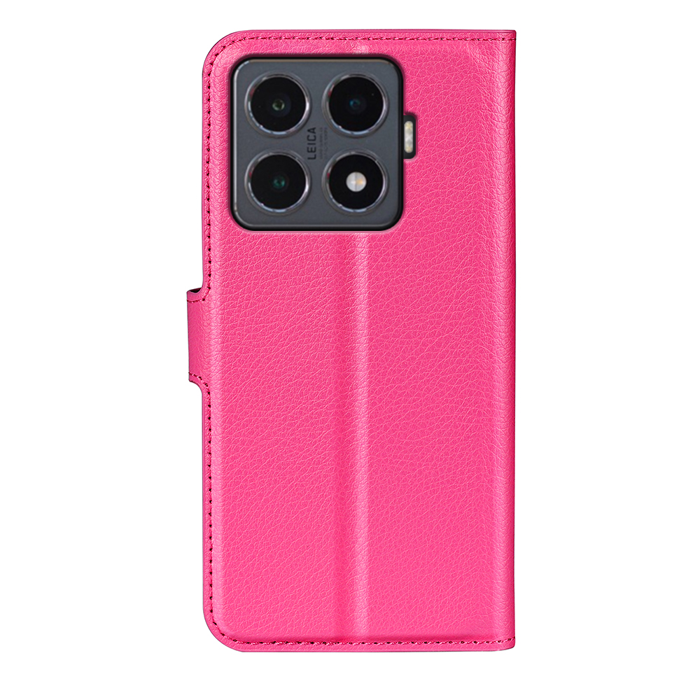  Xiaomi 15T Pro Fodral Litchi Läder Rosa - Teknikhallen.se