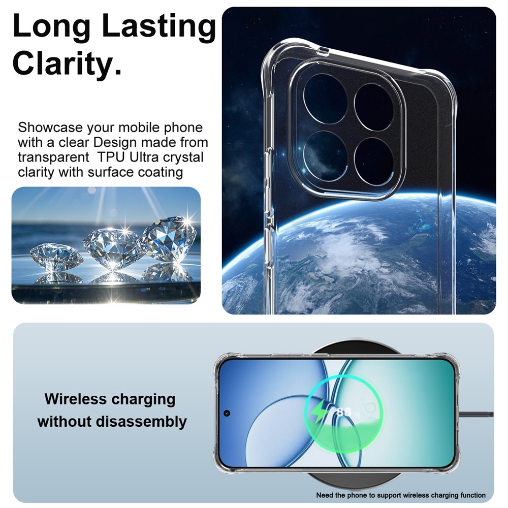 IMAK IMAK Xiaomi 15T Skal Airbag Shockproof Transparent - Teknikhallen.se