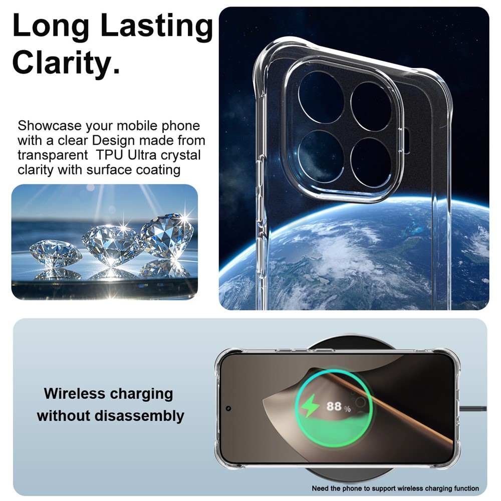 IMAK IMAK Xiaomi 15T Pro Skal Airbag Shockproof Transparent - Teknikhallen.se