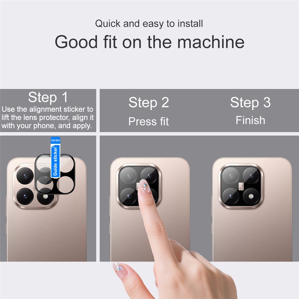 IMAK IMAK Xiaomi 15T Linsskydd Härdat Glas Svart - Teknikhallen.se