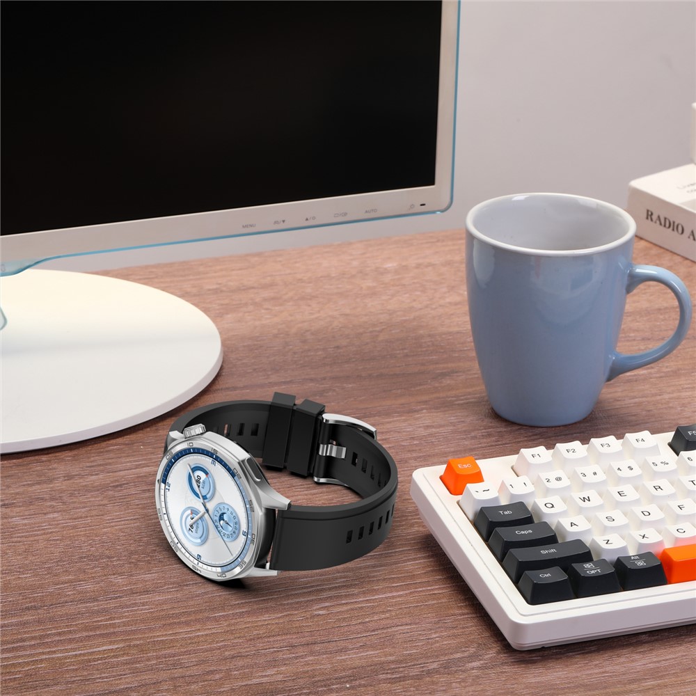  Klockarmband 22 mm Quick Release Silikon Svart - Teknikhallen.se