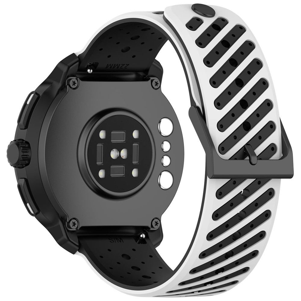  Klockarmband 22 mm Quick Release Silikon Vit / Svart - Teknikhallen.se