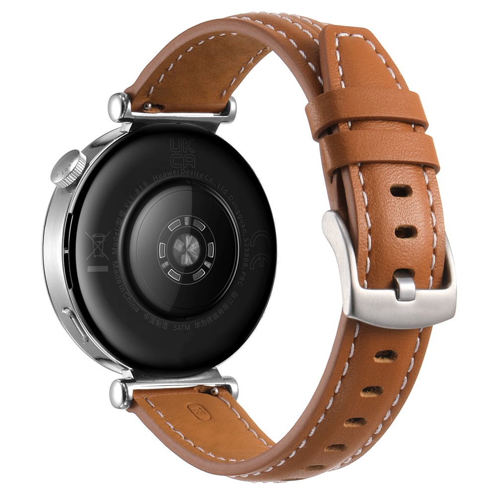  Klockarmband 18 mm Äkta Läder Brun - Teknikhallen.se