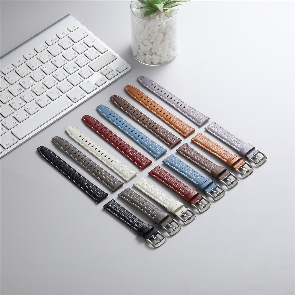  Klockarmband 18 mm Äkta Läder Mörk Brun - Teknikhallen.se