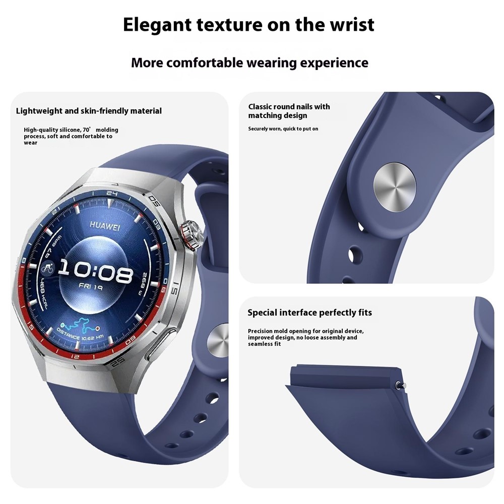  Huawei Watch GT 6 Pro 46 mm Armband Silikon Vit - Teknikhallen.se