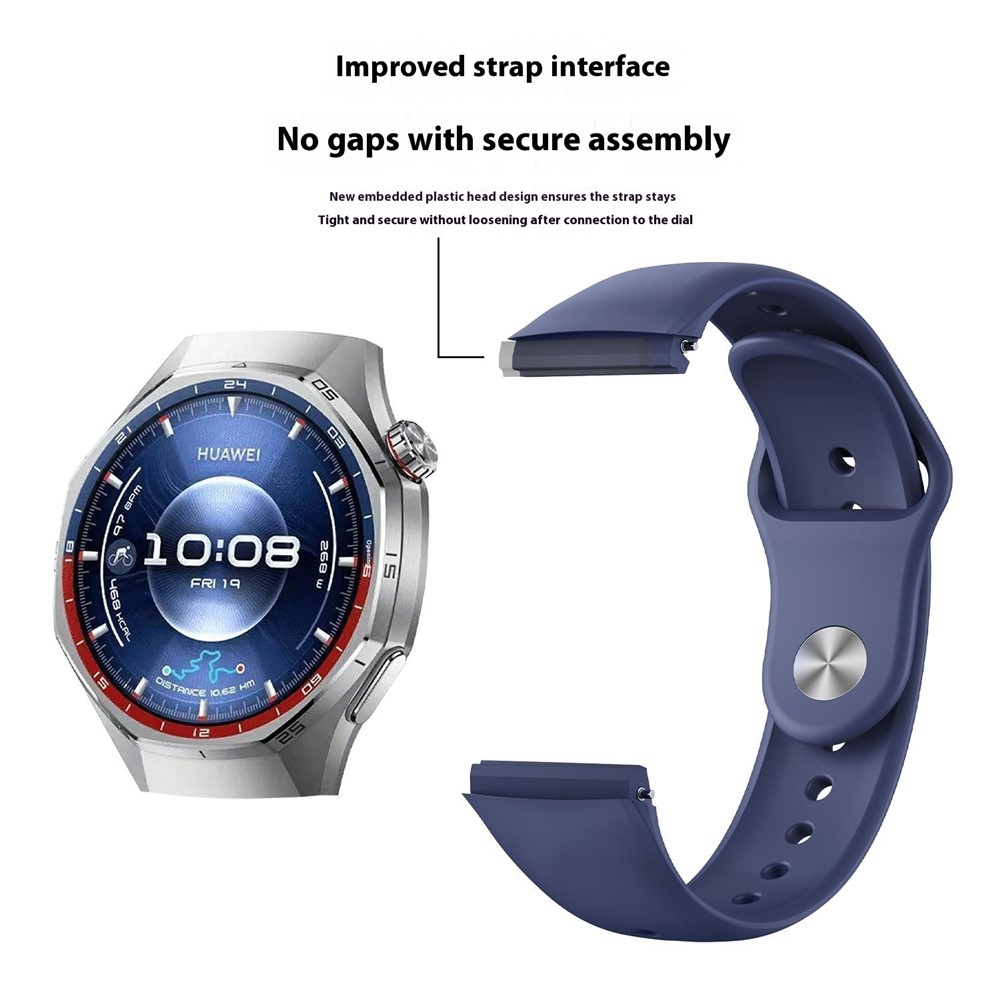  Huawei Watch GT 6 Pro 46 mm Armband Silikon Svart - Teknikhallen.se