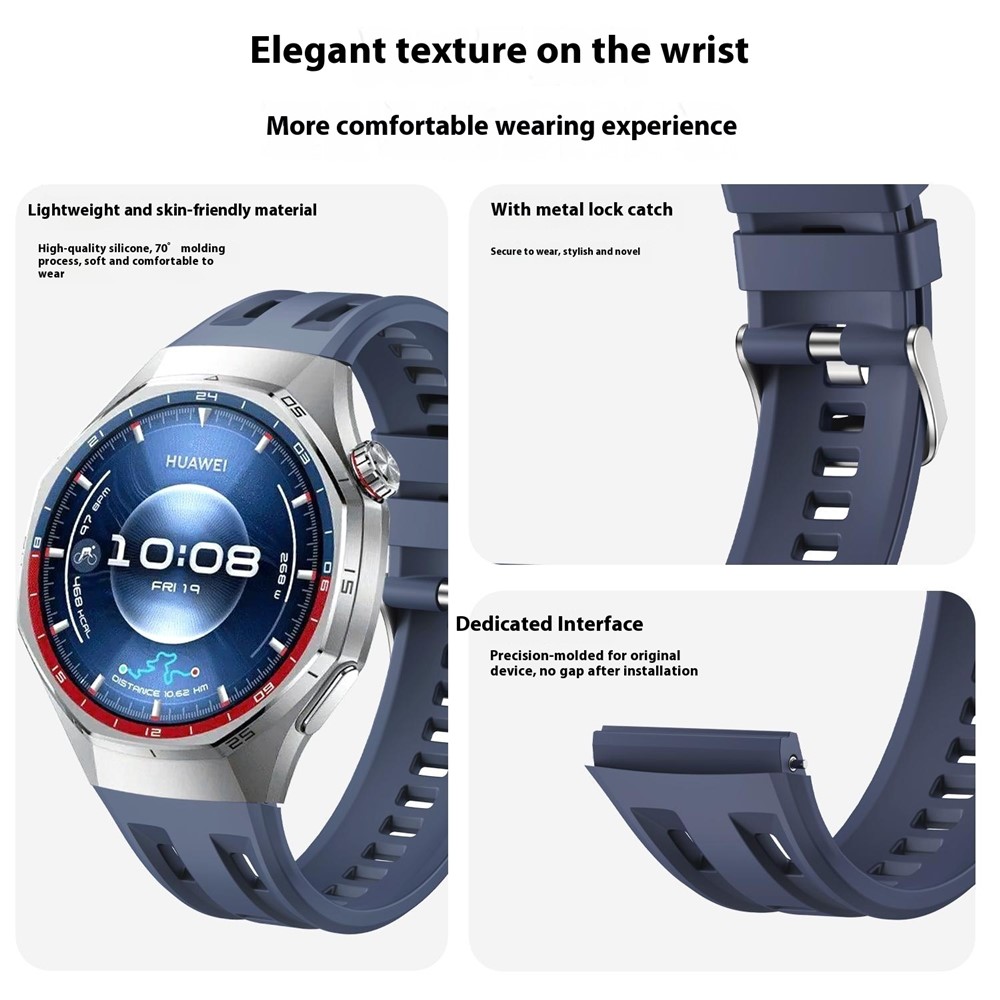  Huawei Watch GT 6 Pro 46 mm Armband FlexSilicone Blå - Teknikhallen.se