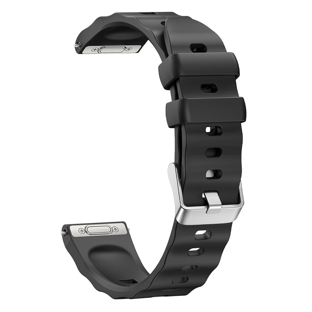  Klockarmband 18 mm Quick Release Wave Silikon Svart - Teknikhallen.se
