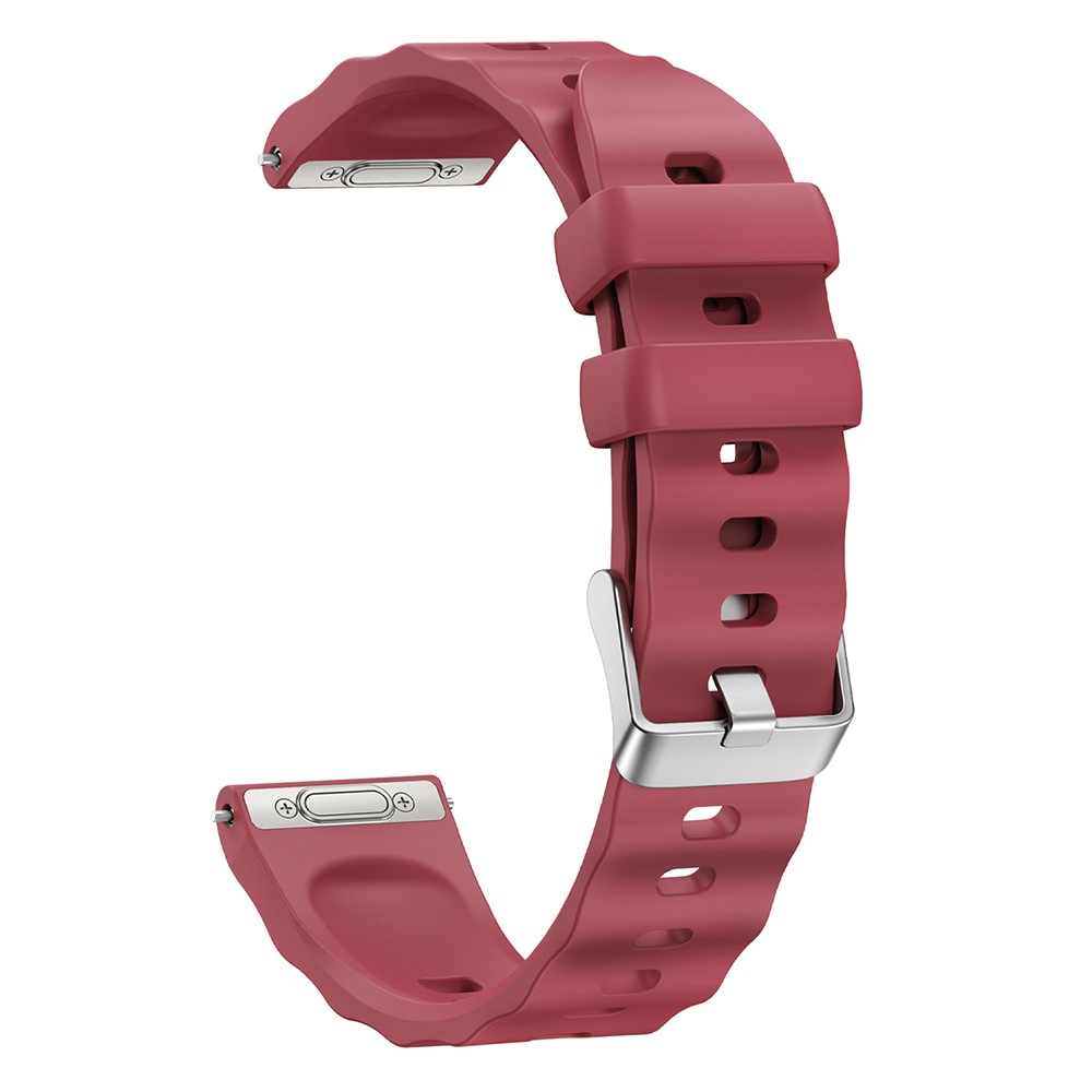 Klockarmband 18 mm Quick Release Wave Silikon Vinröd - Teknikhallen.se