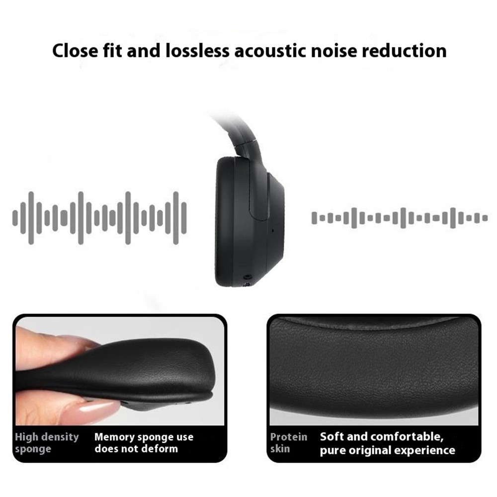  Öronkuddar För Sony ULT Wear WH-ULT900 Läder Svart - Teknikhallen.se