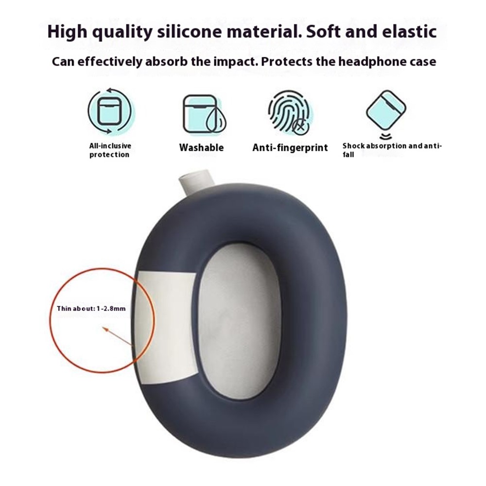  Öronkuddar För Sony WH-1000XM6 Silikon Svart - Teknikhallen.se