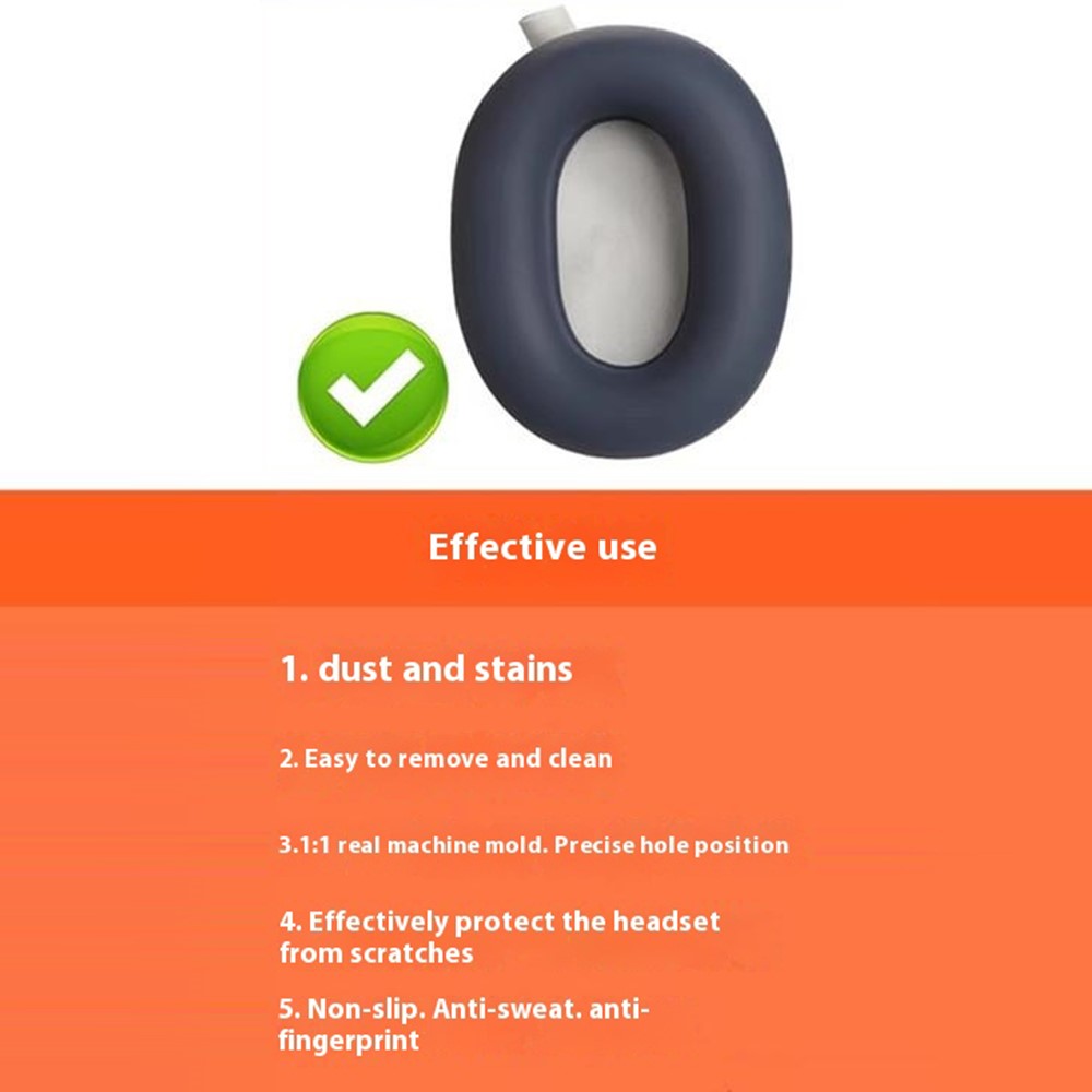  Öronkuddar För Sony WH-1000XM6 Silikon Svart - Teknikhallen.se